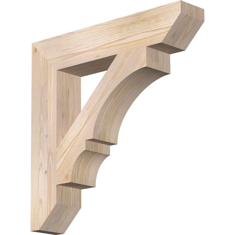 H 6 po x l 40 po x Support en bois / corbeau, H 30 po x l 5,5 po x P 30 po, Lisse, Sapin de Douglas