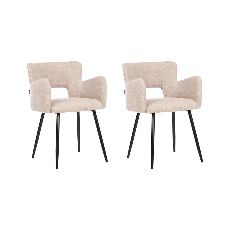 46cm H Boucle Upholstered Armchair