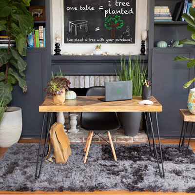 Solid Wood Top End Table