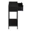 Console tissée en chêne noir avec accents en fer-507051630