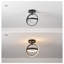 Plafonnier encastré circulaire noir moderne 8,26 po DEL