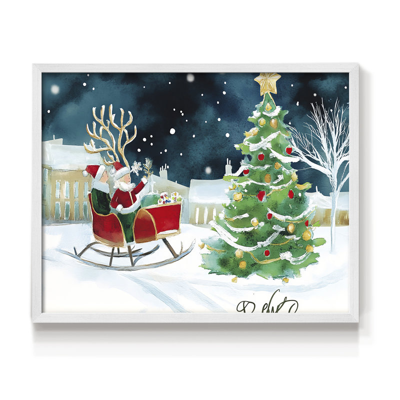 Art de Noël - DCXVI - Reproduction encadrée - Restickable, H 16 po x l 20 po, Blanc