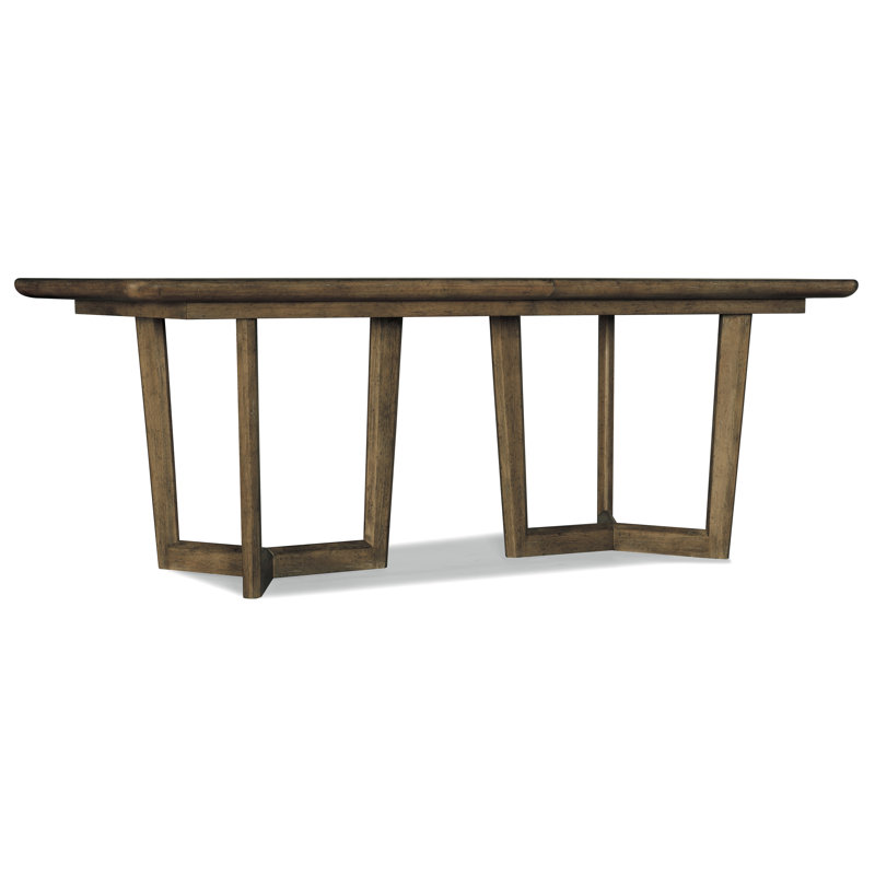 Surfrider Rectangle Dining Table with 2-18in Leaves, Brown