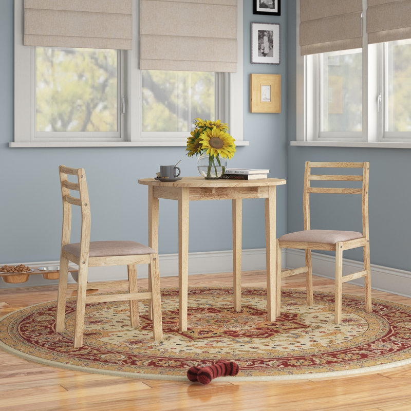 Beggs Drop Leaf  Wood Dining Set, Beige