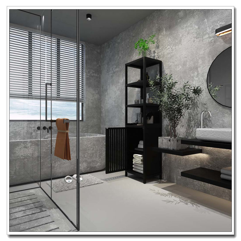 Armoire de rangement haute avec porte à volet