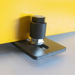 Black Rustic Two Wheel Adjustable Wall Mount Floor Guide