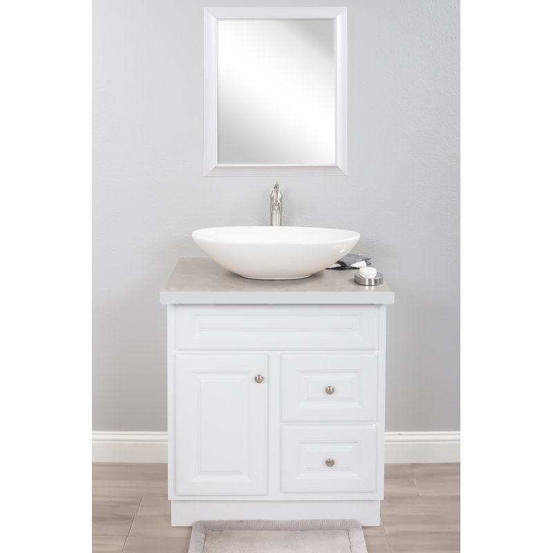 Novatto 16.25'' Ceramic Oval Bathroom Sink with Faucet and Overflow, Brushed Nickel
