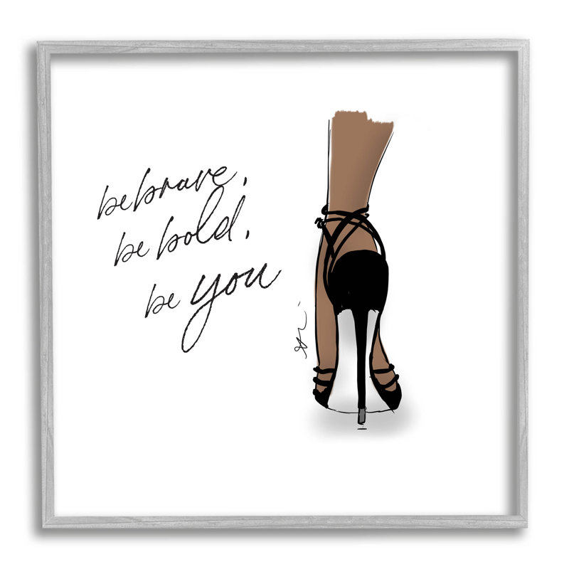 «Be Brave Bold You Fashion» par Alison Petrie - impression sur bois, H 17 po x l 17 po x P 1,5 po