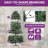 6 FT Prelit Frosted Green Artificial Christmas Tree with Adjustable Lighting,Pinecones and Berries-1468741338