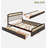 Auob  Wooden Platform Bed with Trundle and 2 Drawers-1853003580
