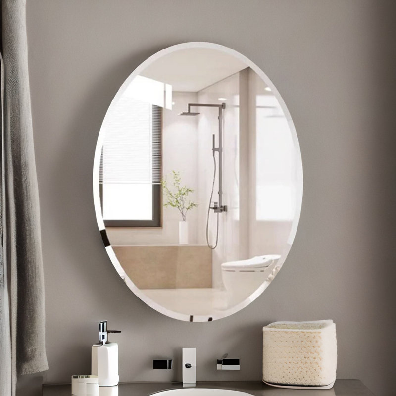 Audrye Oval Mirror with Hooks