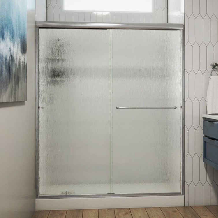 Alliance Pro 56" W x 76" H Bypass Semi-Frameless Shower Door with ClearMax Technology