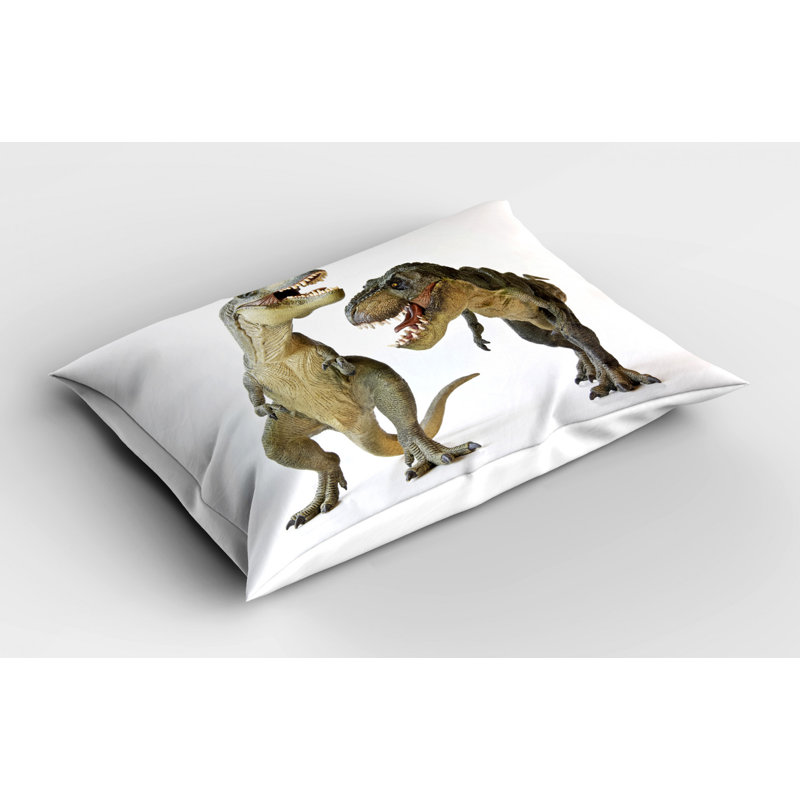 Standard Queen Dinosaur Print Polyester Pillow Sham
