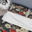 Literie rustique à motif floral blanc-2057653027