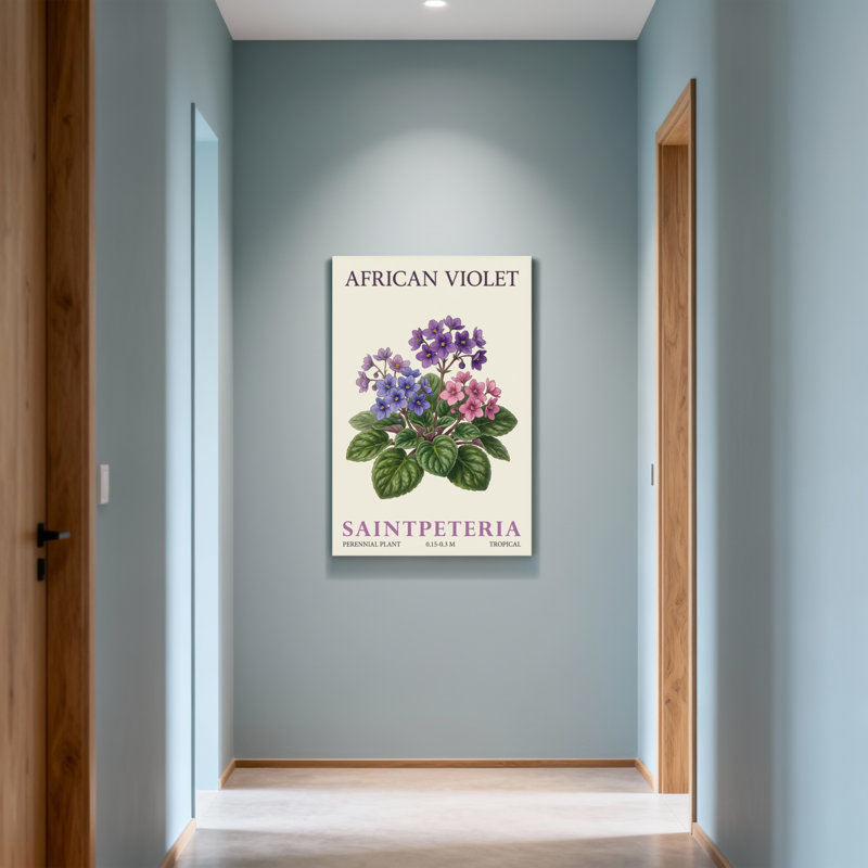Plantes et fleurs - motif de plantes Saintpeteria, H 24 po x l 16 po