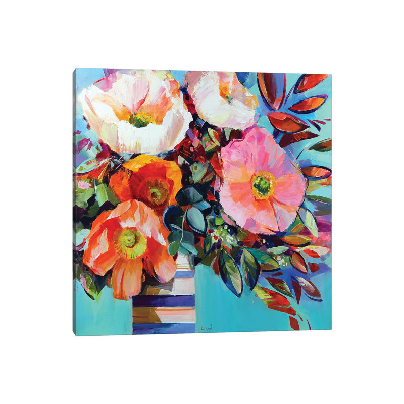 Choc floral - reproduction d'art mural - toile tendue, Toile tendue, Ne s’applique pas, H 12 po x l 12 po