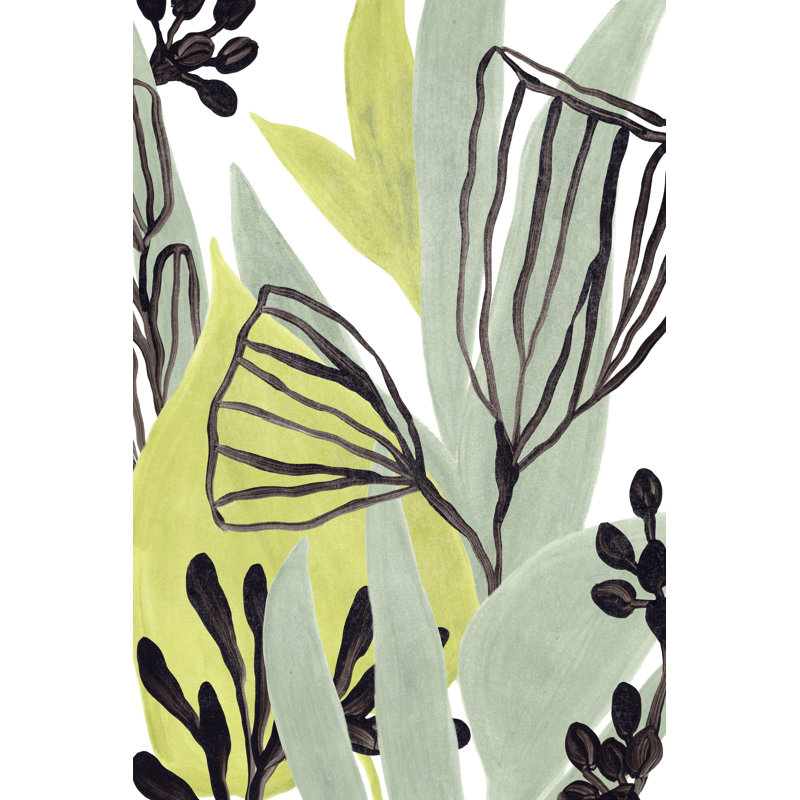 Tropical Collage IV by June Erica Vess - Painting, 76 cm H x 51 cm W, Black Floater Framed