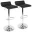 Tabouret de bar réglable Ale en cuir synthétique noir par Lumisource - ensemble de 2-1970799341