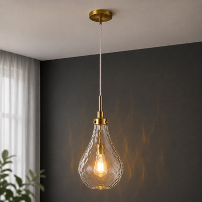 1 - Light Dimmable Single Glass Pendant Light