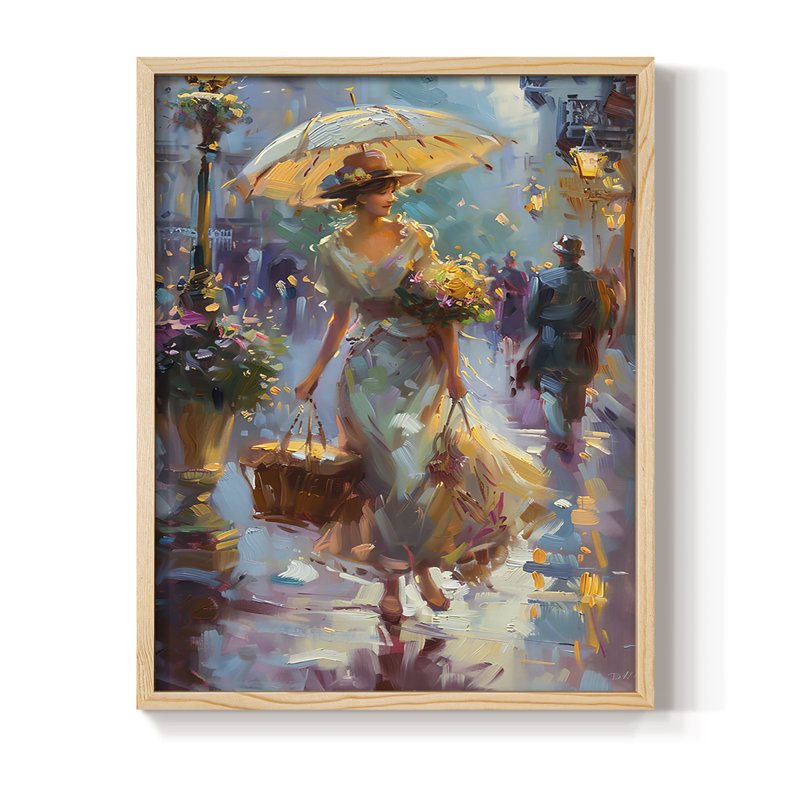 Reproduction encadrée WOMEN Series DCCLxx - bois massif, Naturel, H 15 po x l 12 po