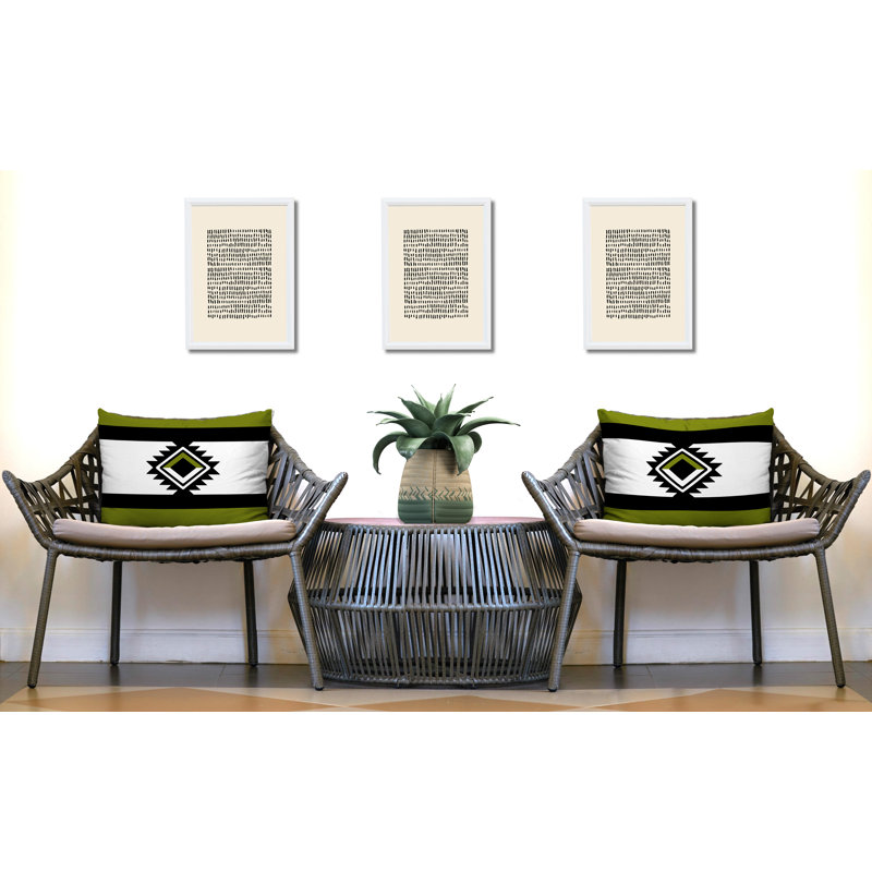 Ensemble de coussins réversibles pour l'intérieur et l'extérieur Tuva, 25 x 18, Chartreuse