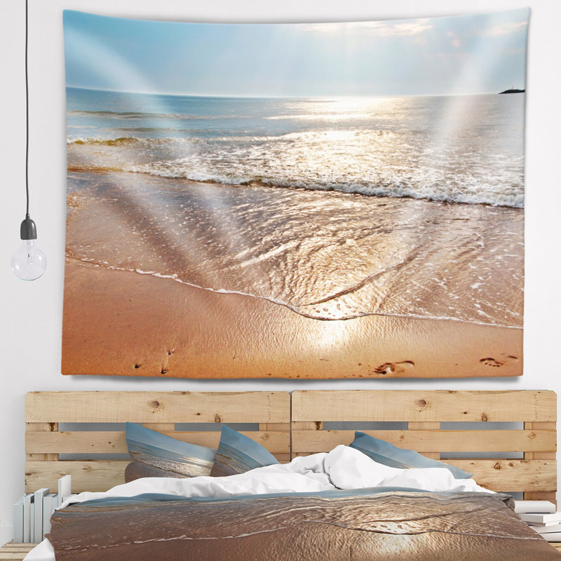 Tapisserie Seascape Seashore Tranquil Seashore, H 50 po x l 60 po