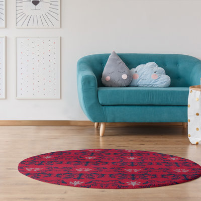 Football Baroque Pattern Damask Indoor Rug