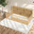 Rustic Pine Wood Twin Floor Bed With Storage Fence, Natural Finish