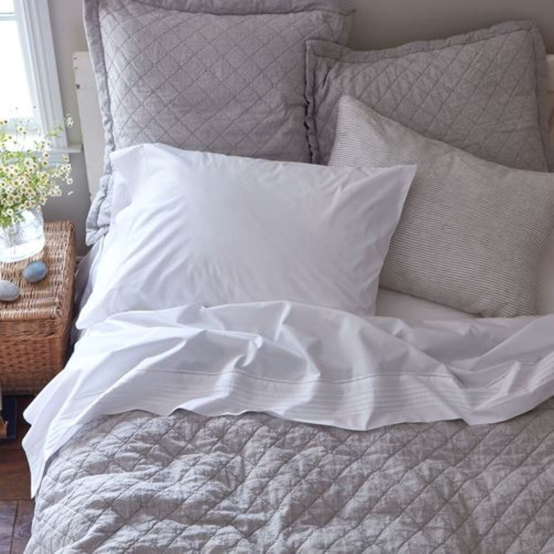 Salt River Matelasse Coverlet, Full Coverlet/Bedspread, Gray