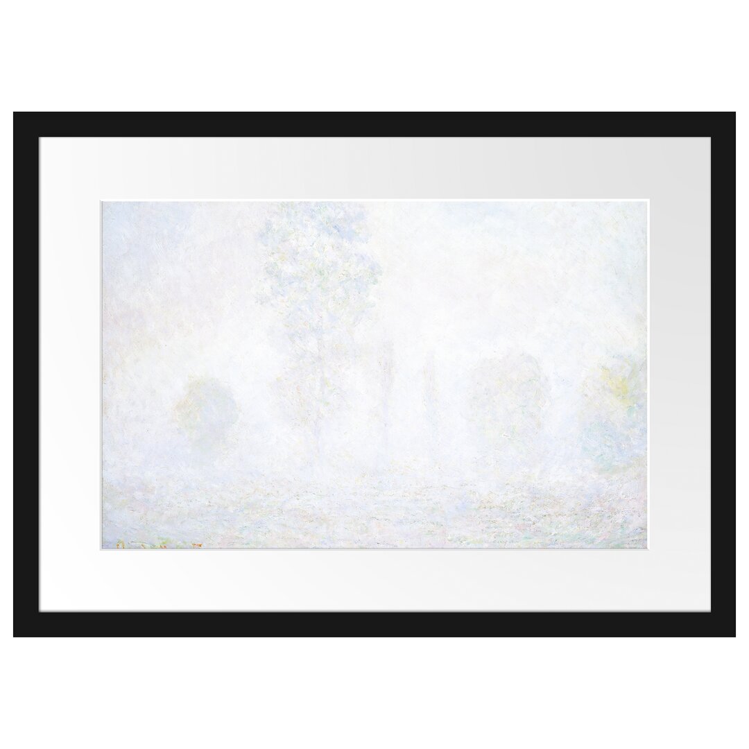 Claude Monet - Morgennebel - Im Bilderrahmen Mit Galerie-Passepartout