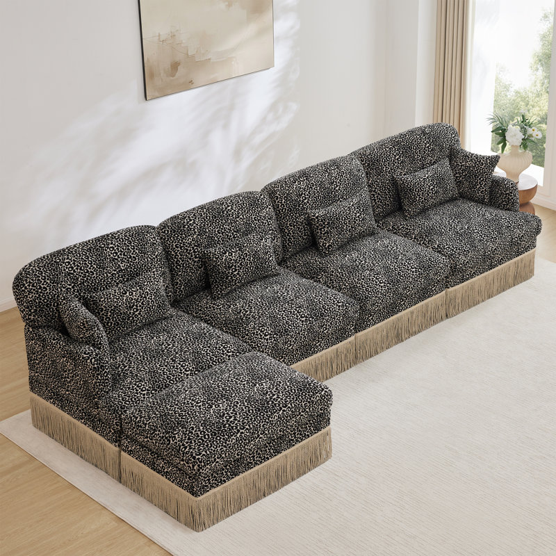 Canapé Comfy, Kaki, H 34,6 po x l 131,5 po x l 55,4 po