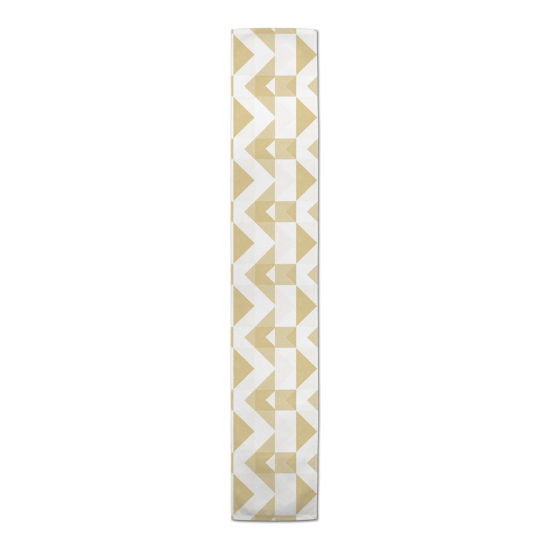 Chemin de table Geo Block, Jaune