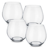 Entrée Set/4 4" Crystal Stemless Wine Glasses