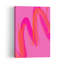 Neon Brushwaves Abstract Bold Colorful Lilac Violet Wall Art Print 1 Piece Wrapped Canvas Wall Art-1951011170