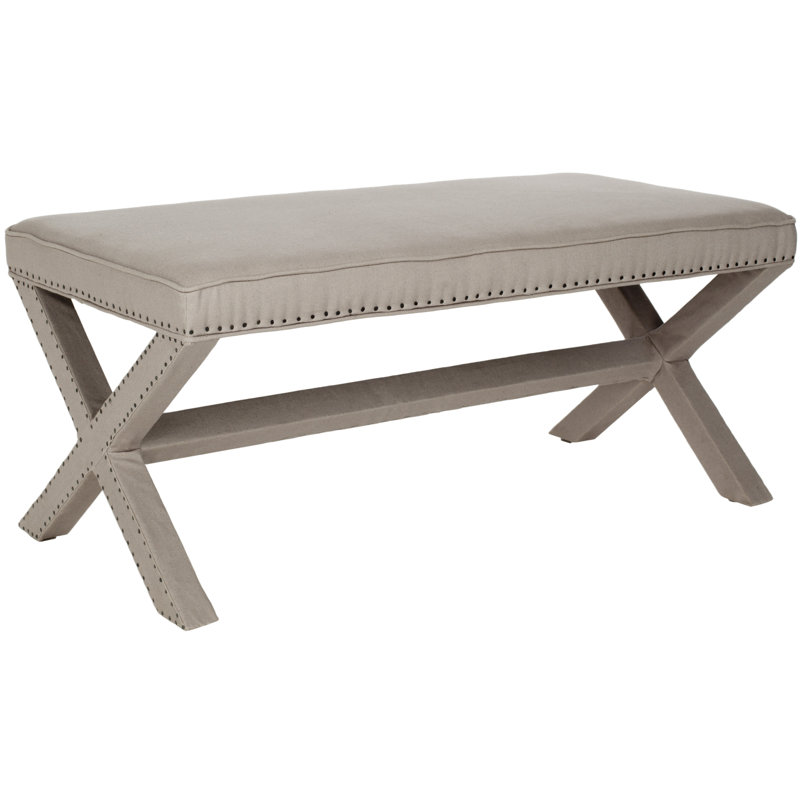 Lawrey Linen Upholstered Bench, Taupe