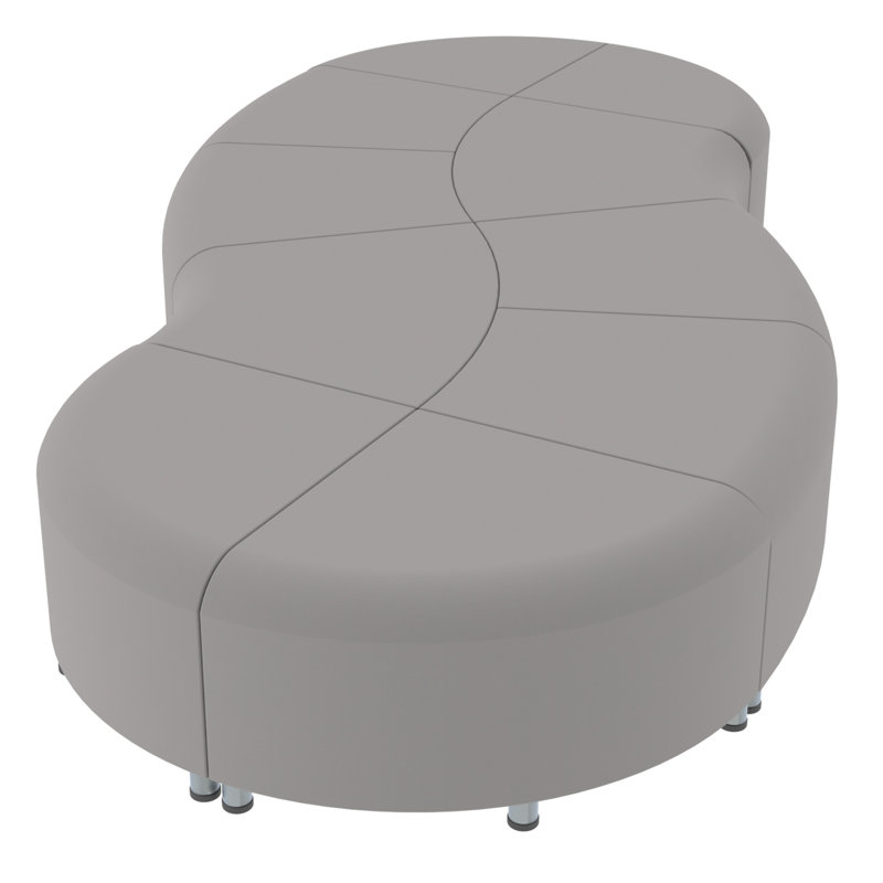 Ensemble de 10 chaises Pro Wave Connect Curved Wave, Gris
