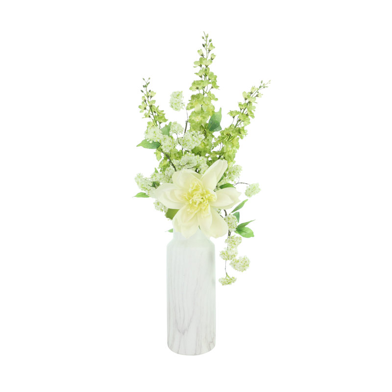 Delphinium Arrangement in Ceramic Pot