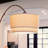 Mason 81" Modern Adjustable LED Arc Floor Lamp with Bronze Finish, Fabric Drum Shade, and Weighted Marble Base, Bulb Included-2139795699