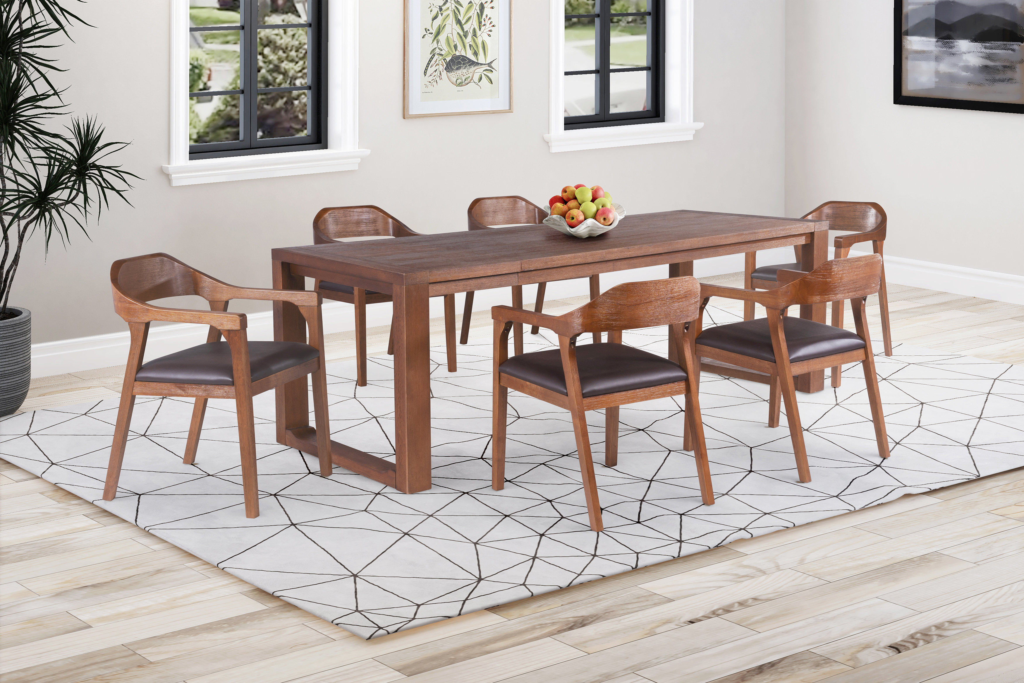 7 piece wood dining set discount