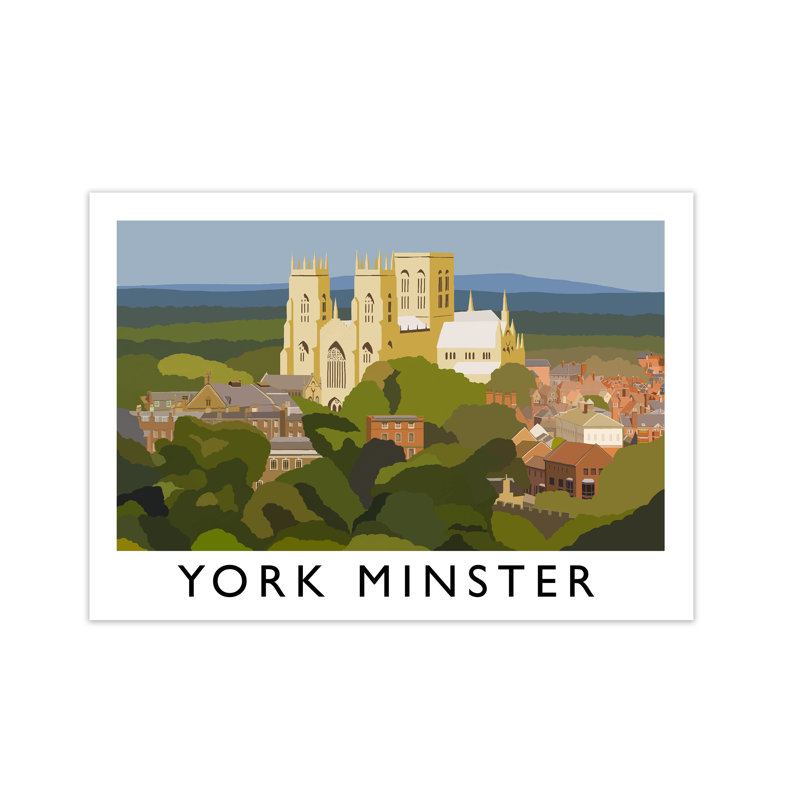 York Minster by Richard O'Neill - Print, 59.4cm H x 84.1cm W x 3cm D, Unframed