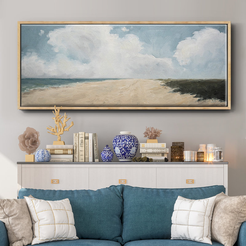 Beach Stroll- Framed Canvas