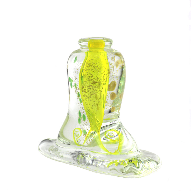 Strasbourg European Art Glass Vase Yellow