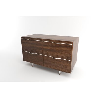 Chapman 4 Drawer 47"" W Double Dresser -  Tronk Design, CHP_2U_2DW_WAL_WH