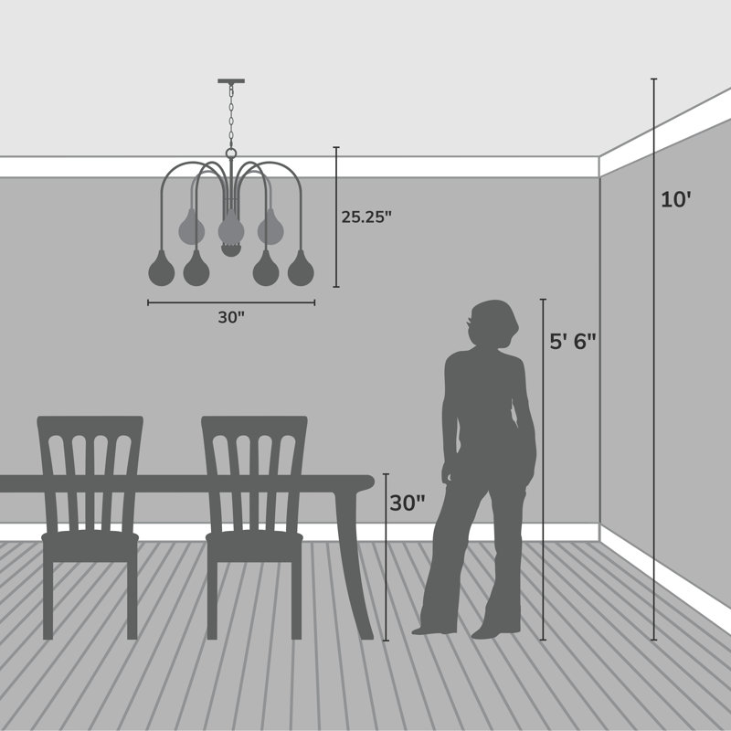 Hunter Valadon 9 Light Chandelier Ceiling Light Fixture