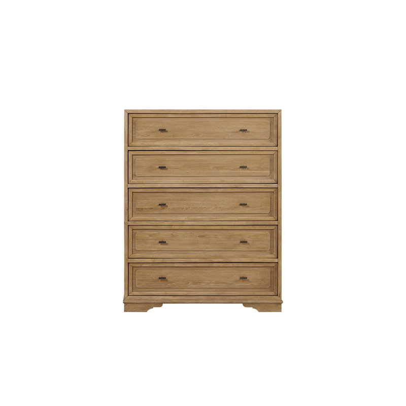 Hickory 5 Drawer Chest -Cashew, Cashew