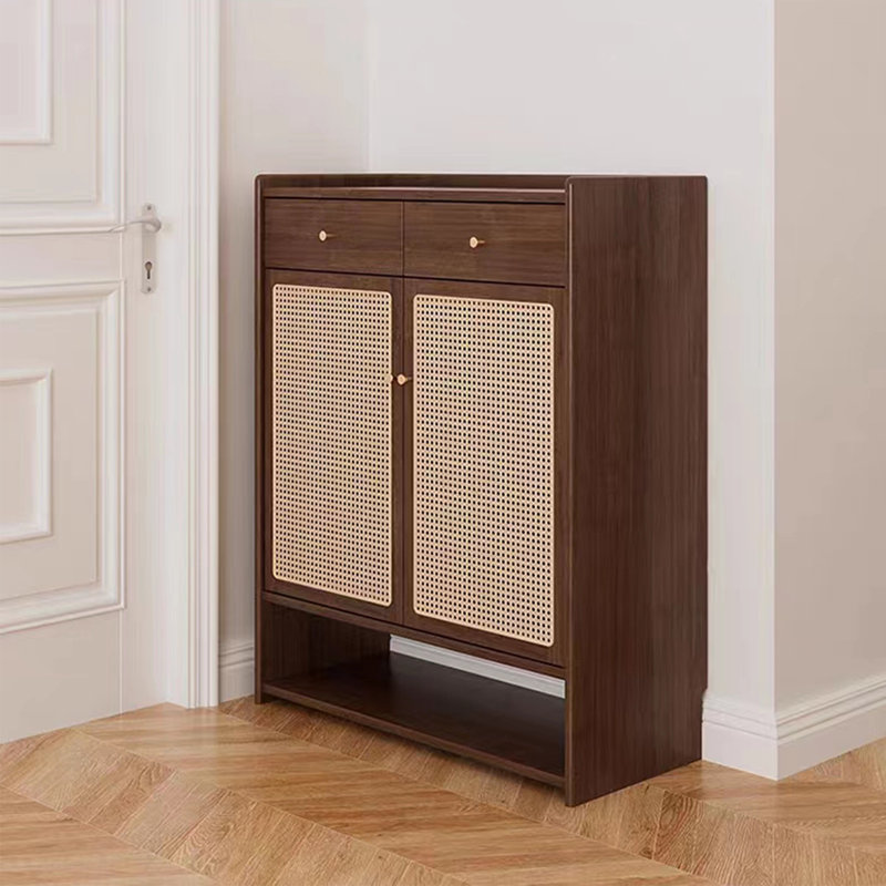 20 Pair Shoe Rack, Dark Brown Wood