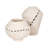 10" Stitched Paper Mache Round Vase, White