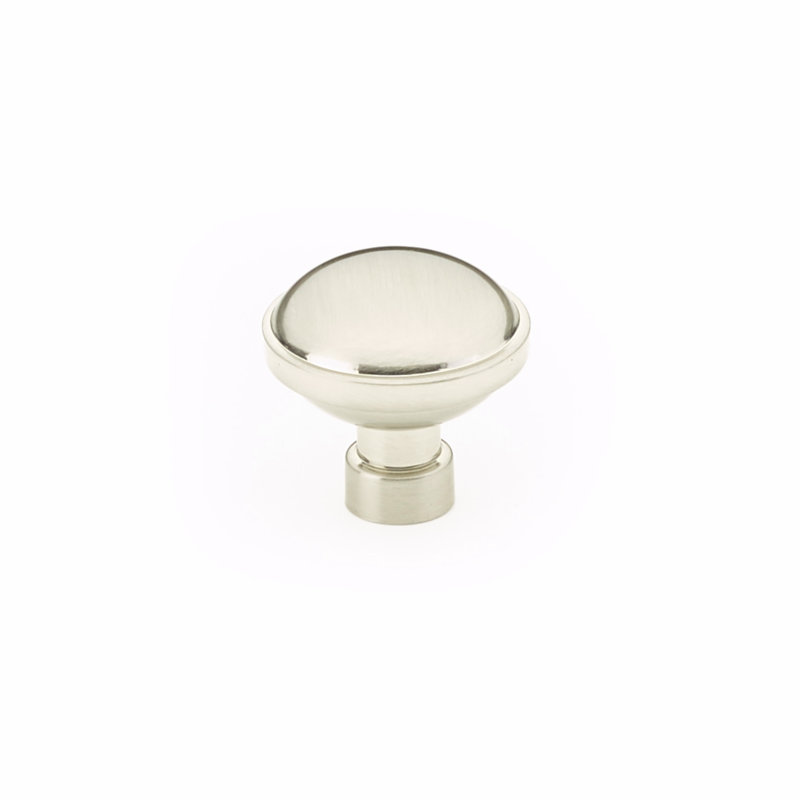 Brandt Circle Knob, Satin Nickel, 1.25''