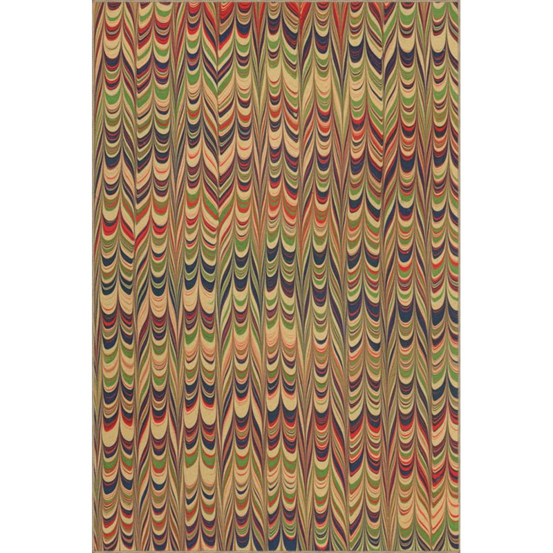Multi Color Wavy Abstract Pattern Creative Modern Decorative Machine Washable Area Rug, Runner 4'11" x 9'10"