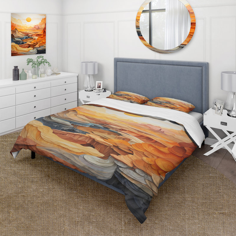 Ensemble de housse de couette Bold Landscape Canyon Desert II - Canyon, Housse de couette très grand et 2 très grandes t